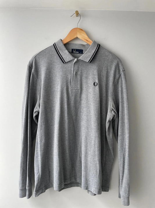 Men’s Fred Perry Long Sleeve Polo Top - XLarge - 1555