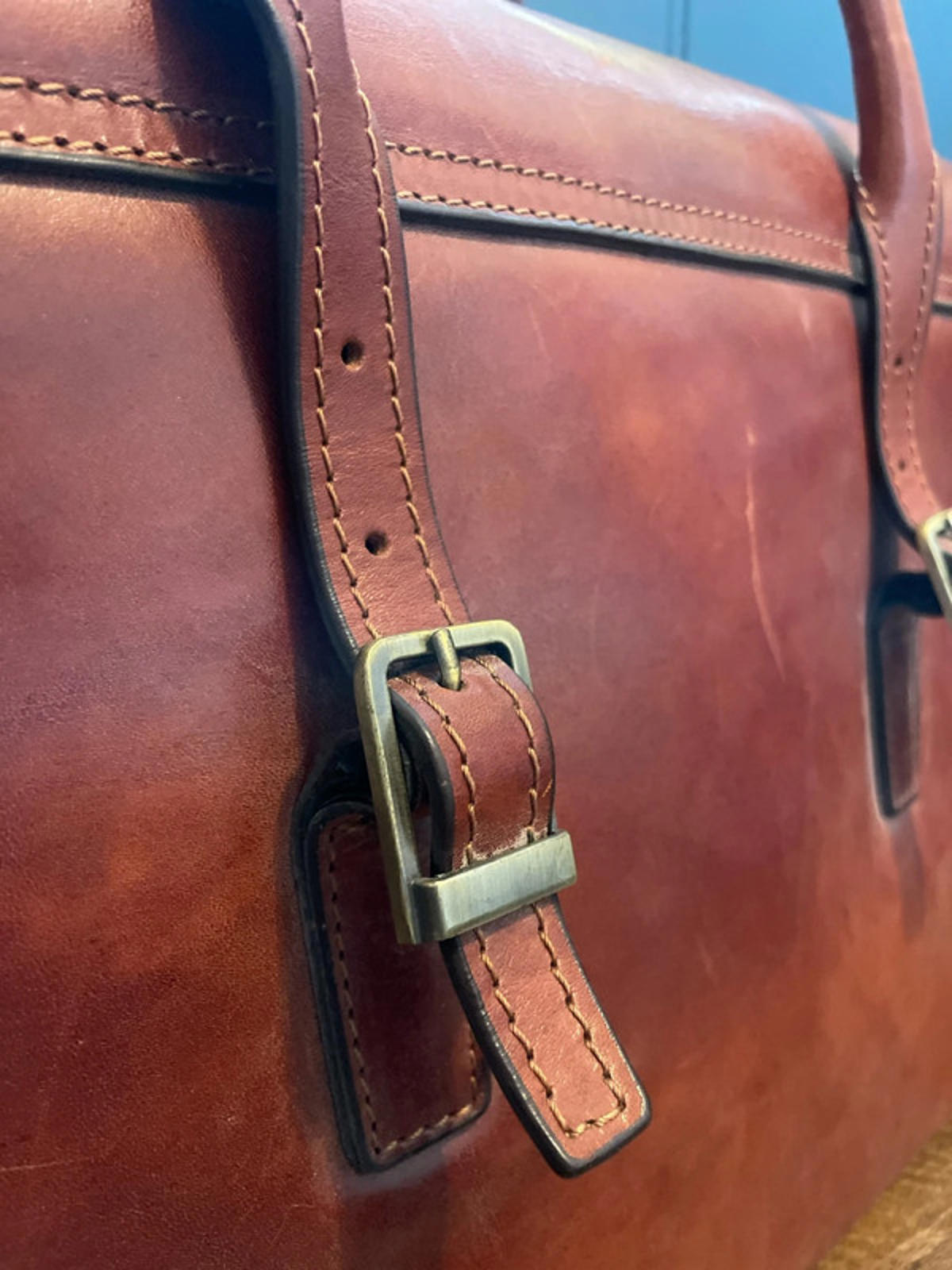 Men’s Medici Vintage Made In Italy Leather Bag Holdall In Brown - 2730