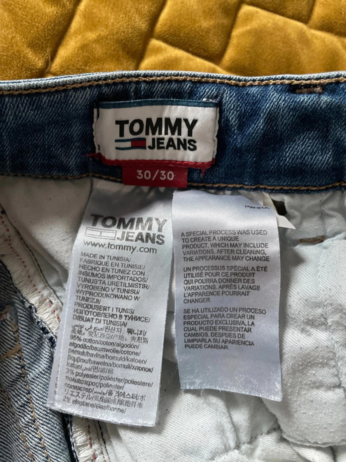 Mens Tommy Hilfiger Skinny Simon Fit Jeans With Wash Effect - W30 / L30