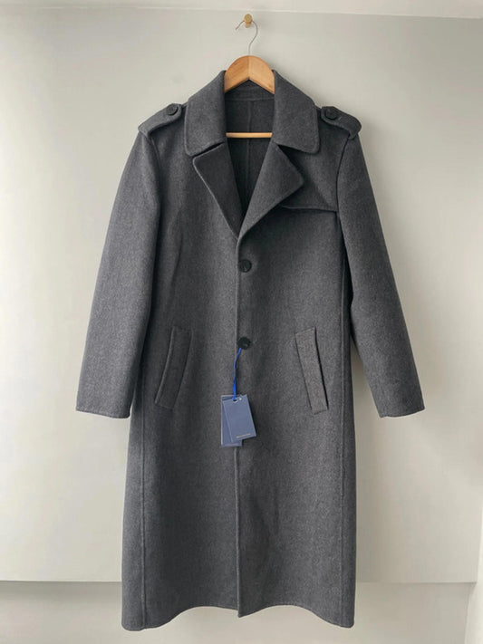 Women’s Lansboter 100% Wool Military Overcoat In Grey - Uk10 - 2389