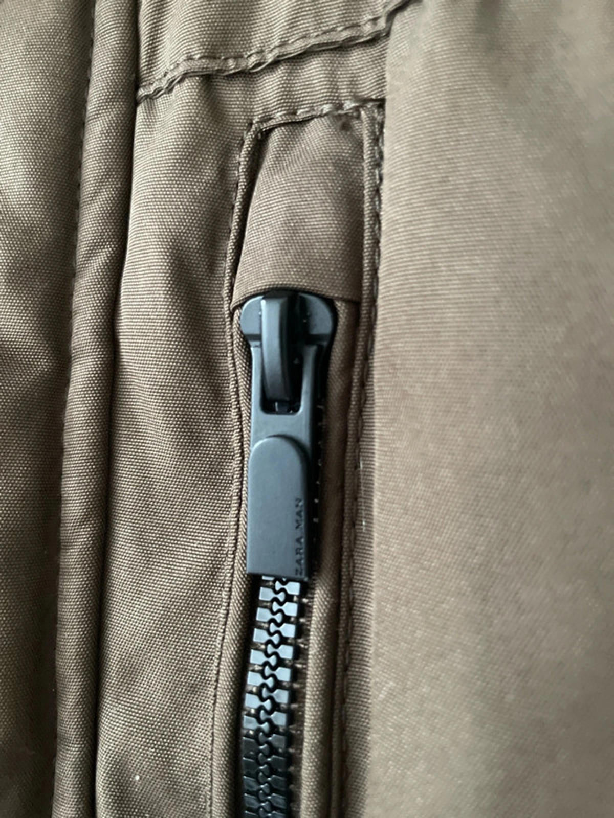 Men’s Zara Hooded Padded Puffer Jacket In Brown - Small - 2495