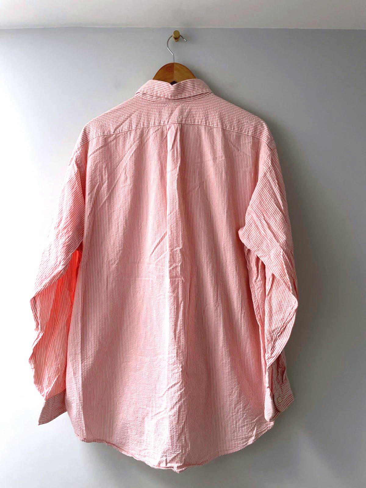 Men’s Ralph Lauren Striped Seersucker Classic Fit Shirt In Pink - XLarge -2755