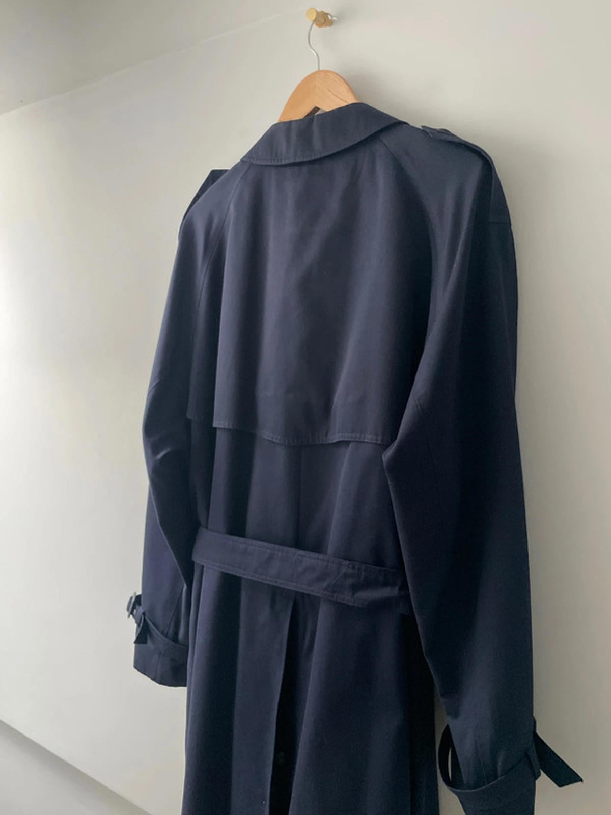 Men’s Baracuta Premium Belted Trench Coat in Navy Blue - Xlarge - 2650