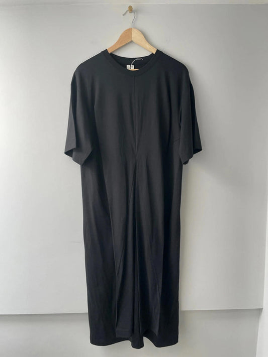 Women’s Arket Black Short Sleeve Dress With Two Front Pleat Details - Small - 2004