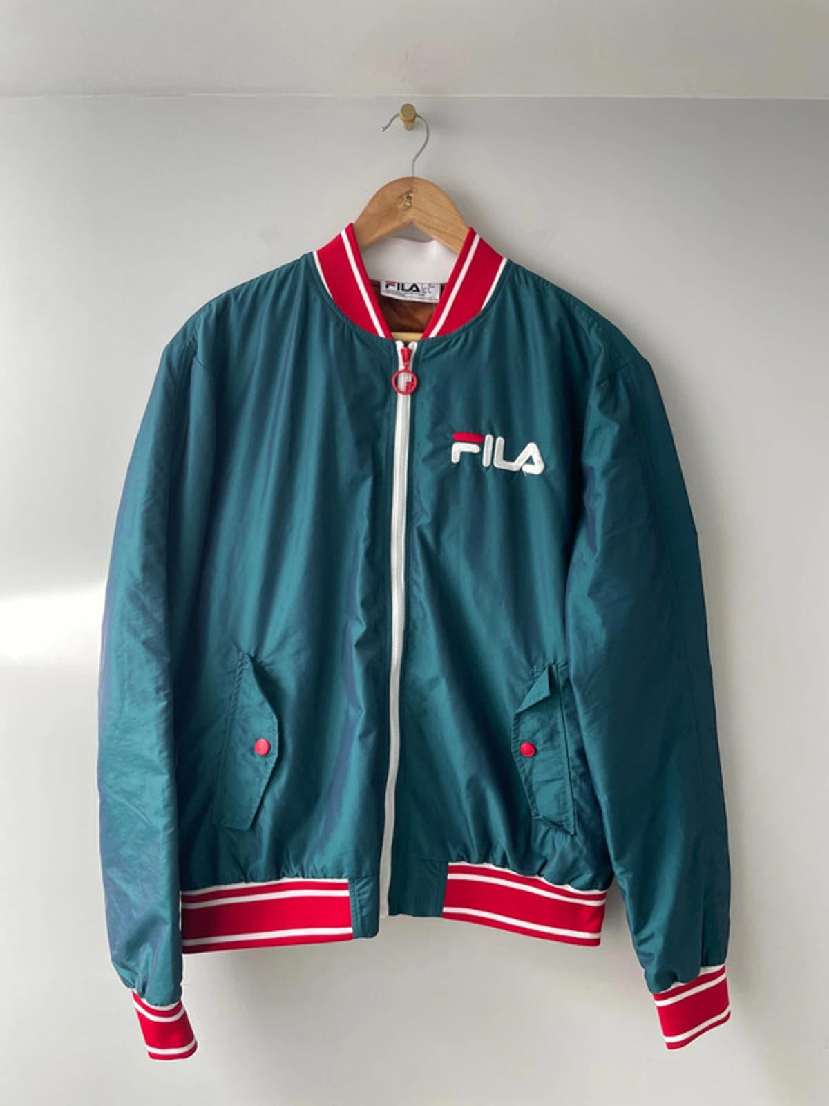 Men’s Fila Limited Edition Oversized Embroidered Sklyer Bomber Jacket - Small - 2059