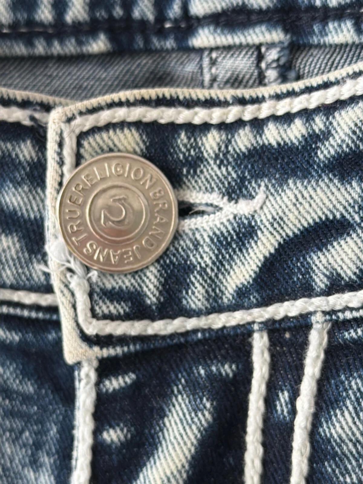 Mens True Religion Made In U.S.A Slim Fit Jeans In Blue - W32/L28 - 3319