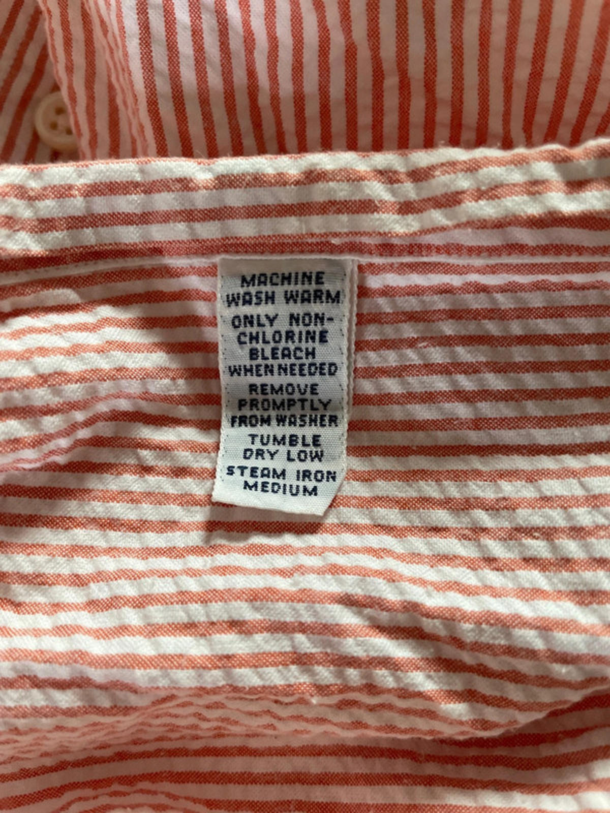 Men’s Ralph Lauren Striped Seersucker Classic Fit Shirt In Pink - XLarge -2755