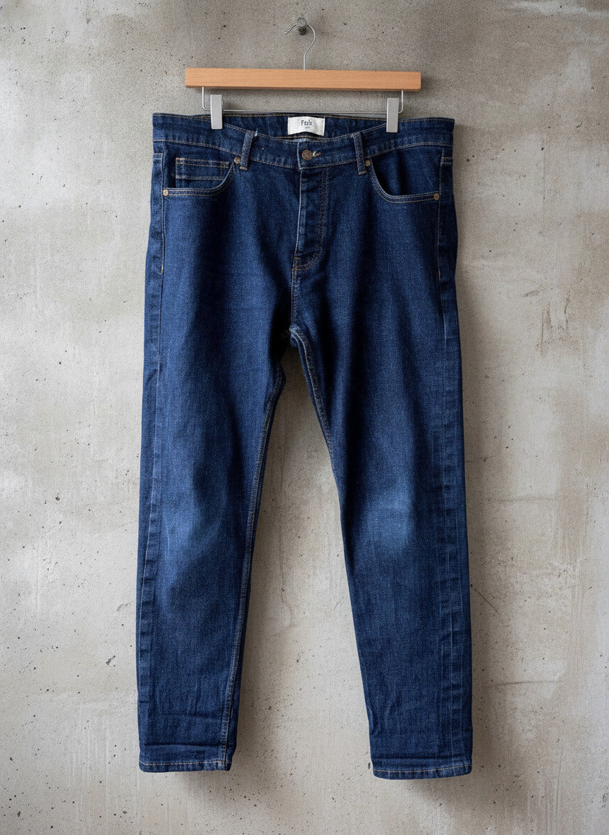 Men’s Folk Slim Fit Denim Jeans In Navy Blue - W36/L32 - 3736