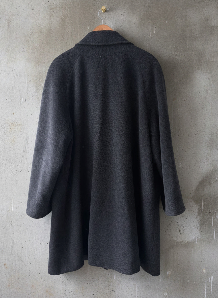 Men’s Pierre Cardin Vintage Made in Italy Wool Overcoat In Grey - Large - 3732