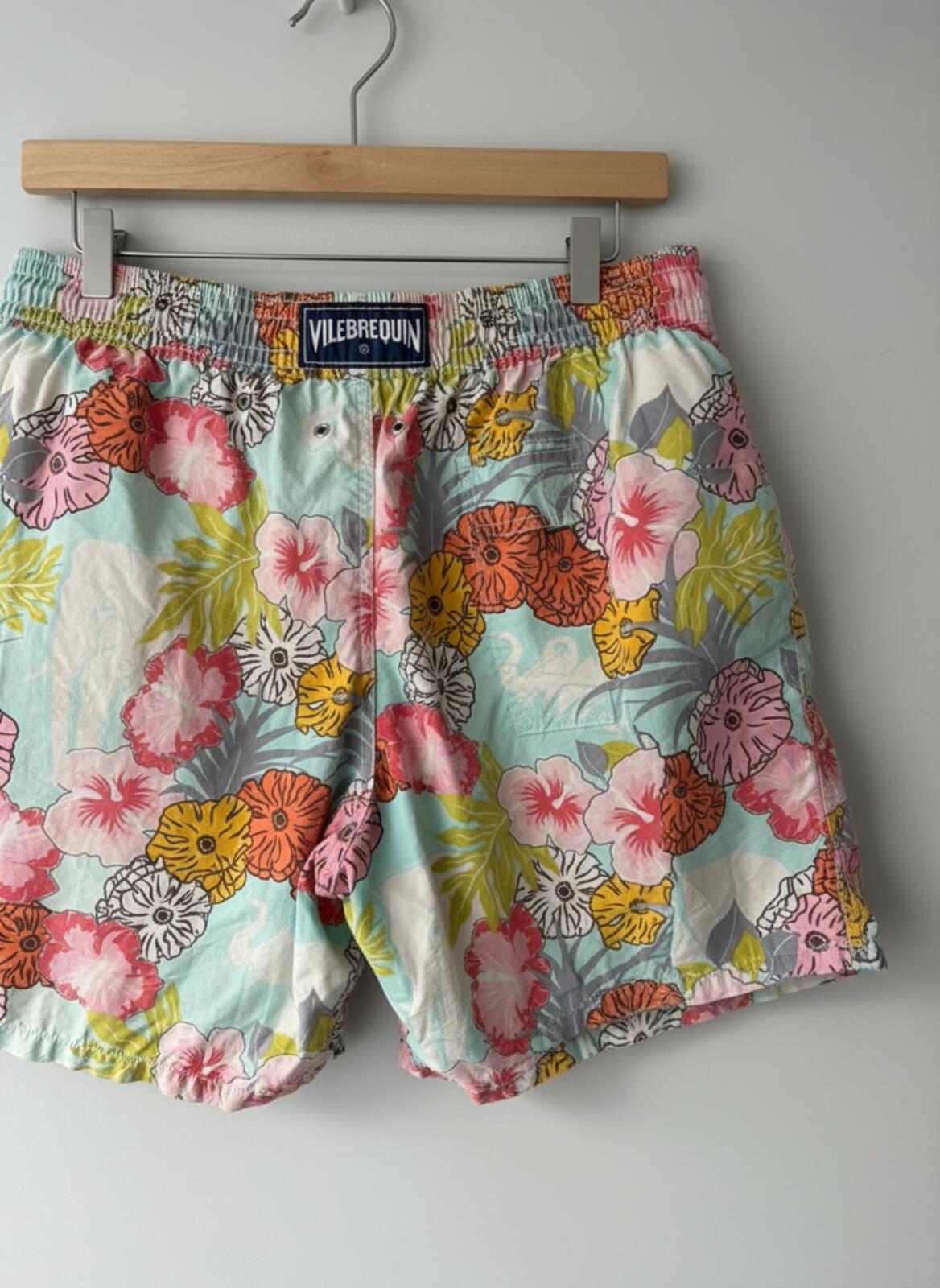 Men’s Vilebrequin Flower Print Swim Shorts - XLarge - 3418