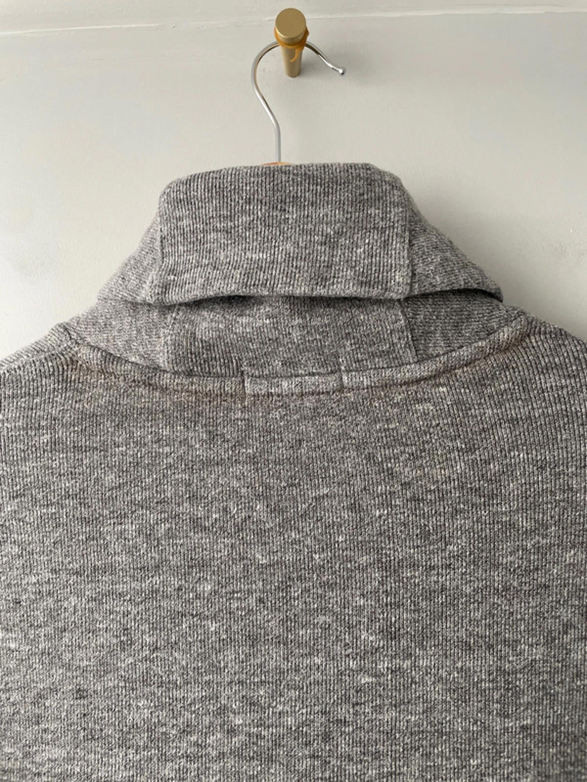 Men’s Ralph Lauren Shawl Collared Jumper Top In Grey - Small - 2263
