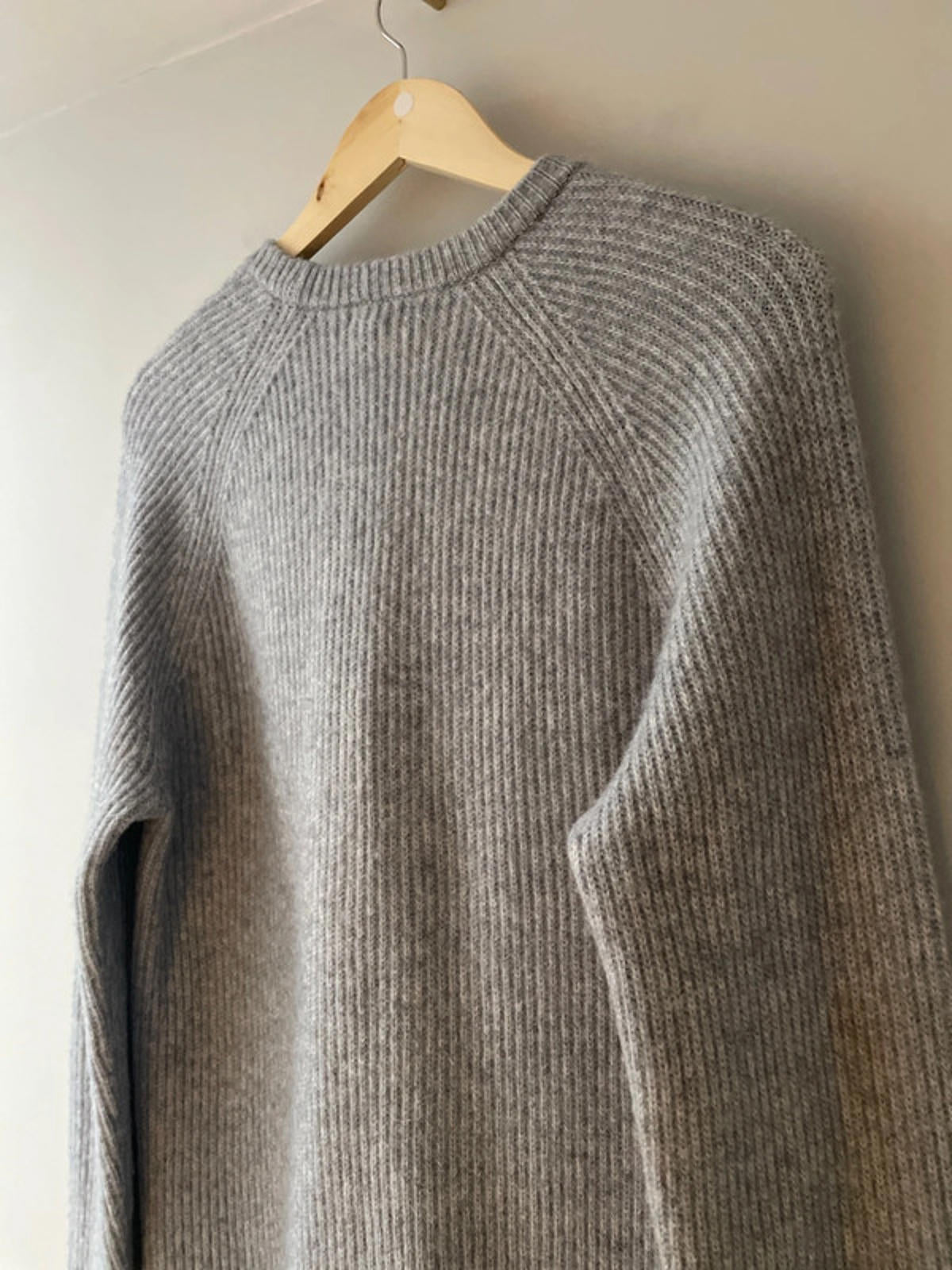 Men’s Reiss Premium Wool And Alpaca Crew Neck Ribbed Jumper In Grey - Small - 2534