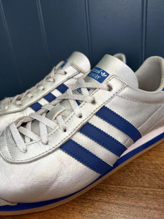 Women’s Adidas country OG leather trainers in silver - uk5.5 - 3447