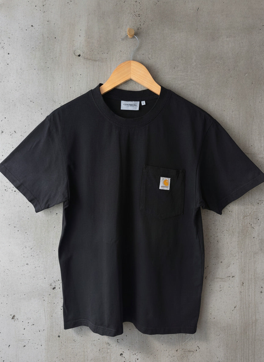 Women’s Carhartt Work In Progress Black Pocket T-Shirt In Black - Large - 3641
