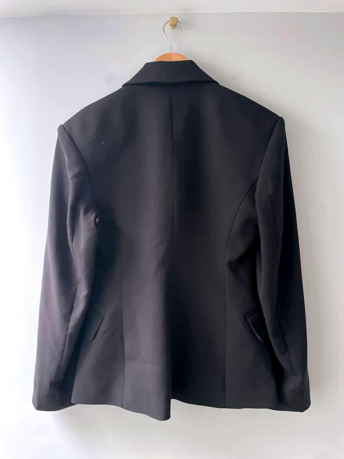 Women’s Weekday Double Breasted Blazer Jacket in Black - Small - 2983