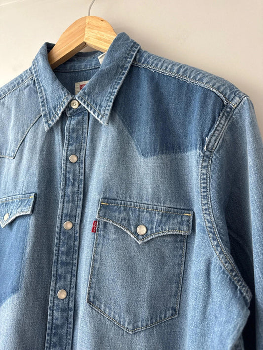 Men’s Levi’s Washed Western Denim Chambray Shirt - Medium - 1969