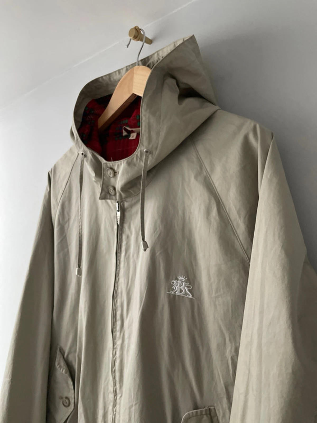 Men’s Baracuta Premium G9 Hooded Harrington Jacket In Beige - XLarge - 2486
