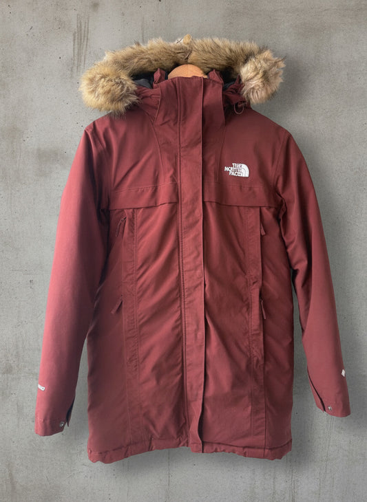 Women’s The North Face 550 Padded Parka Jacket with Faux Fur Hood - Small - 3785