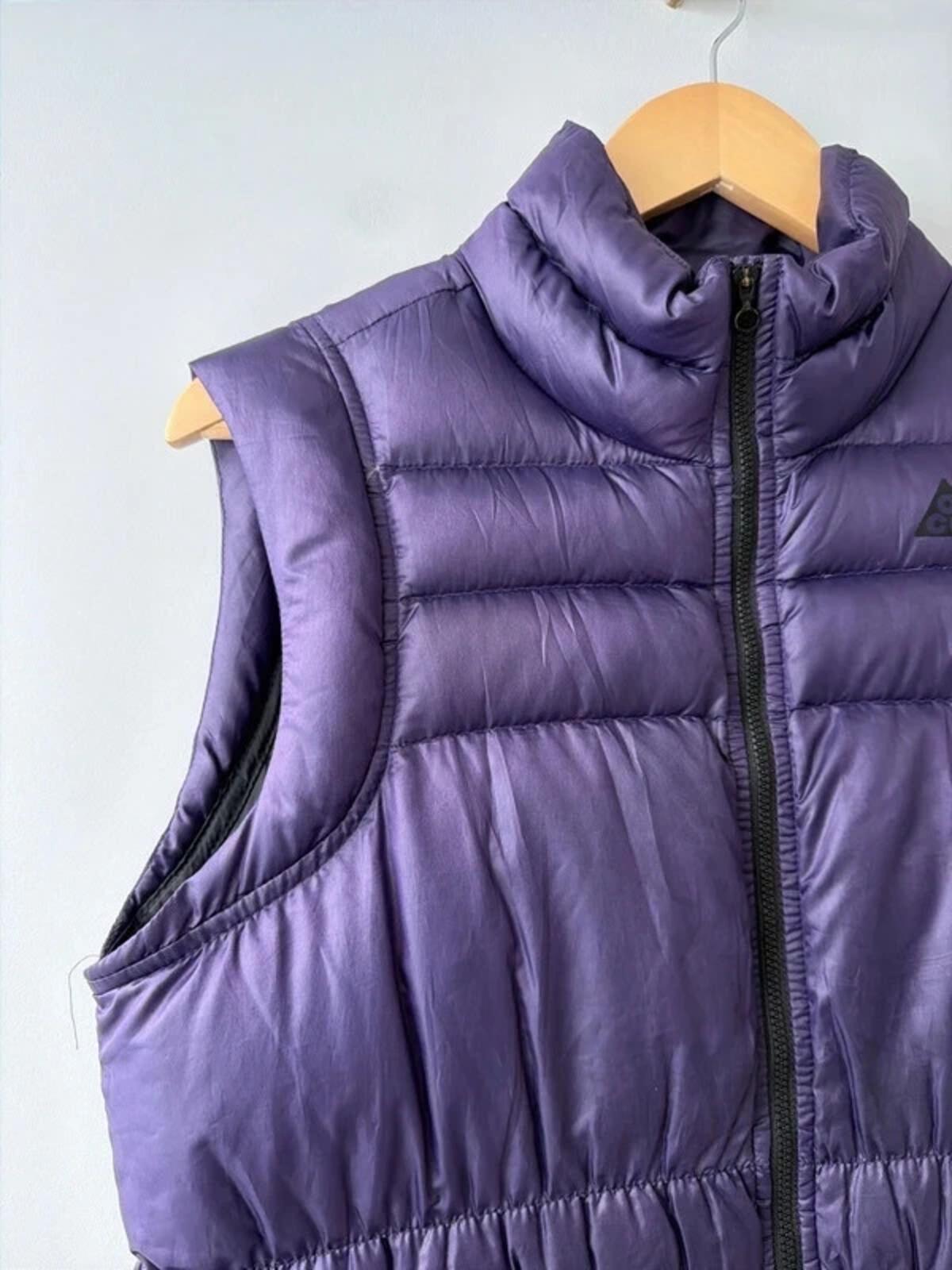 Women’s Nike ACG Quilted Goose Filled Gilet In Purple - Medium - 3386