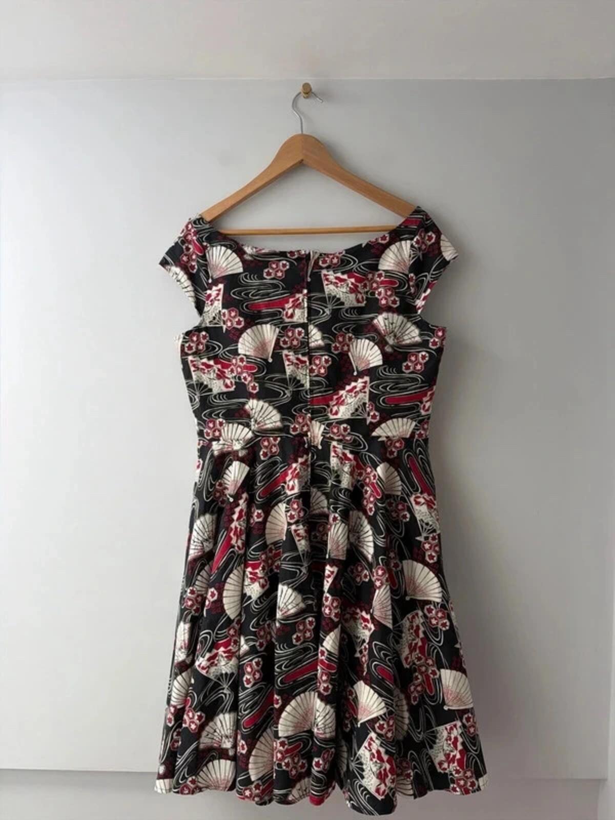 Women’s Hell Bunny Shell Print Retro Style Dress - UK16 - 3379