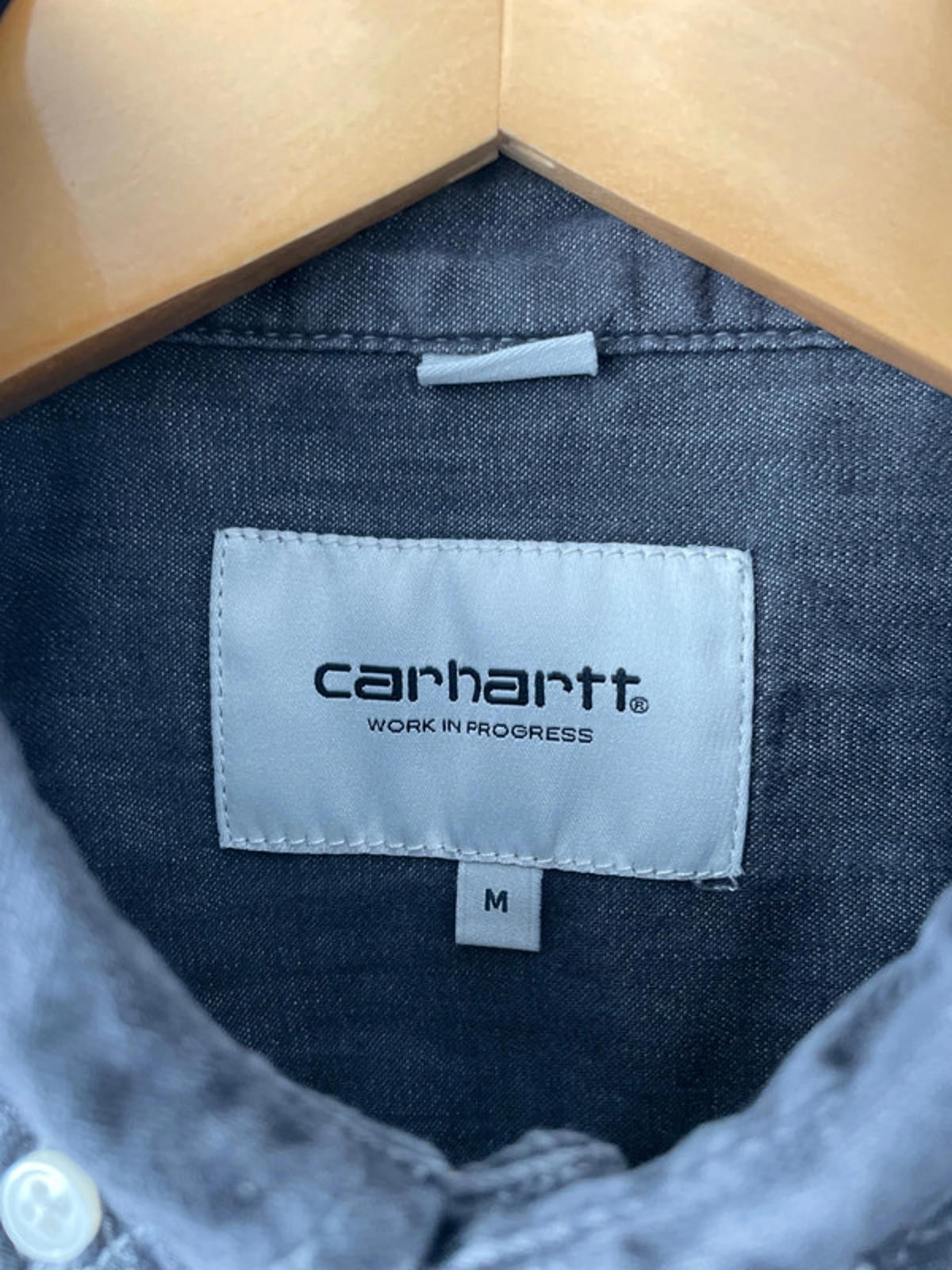 Men’s Carhartt Slim Fit Chambray Cut And Sew Shirt In Grey - Medium - 0957