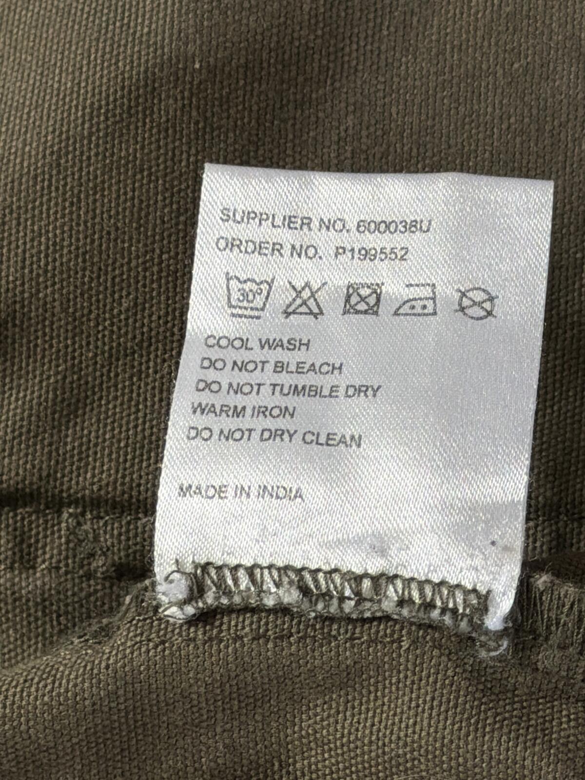 Mens Dickies Workwear Military Style Shirt Jacket In Khaki - Small - 3532