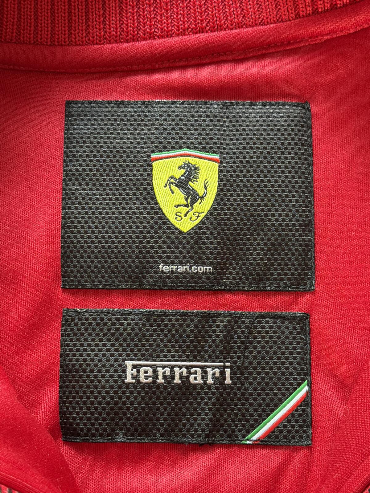 Mens Ferrari Zip-Up Jacket with Iconic Logo Patch In Red - Small - 3498