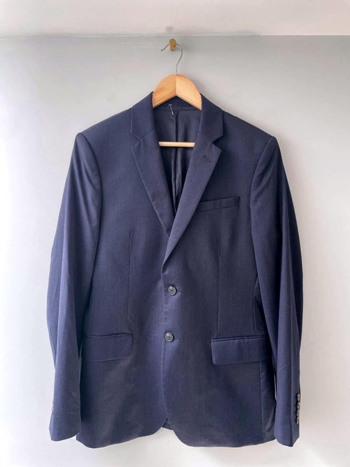 Men’s Reiss Premium Wool Double Button Blazer Jacket In Navy - Medium - 1564