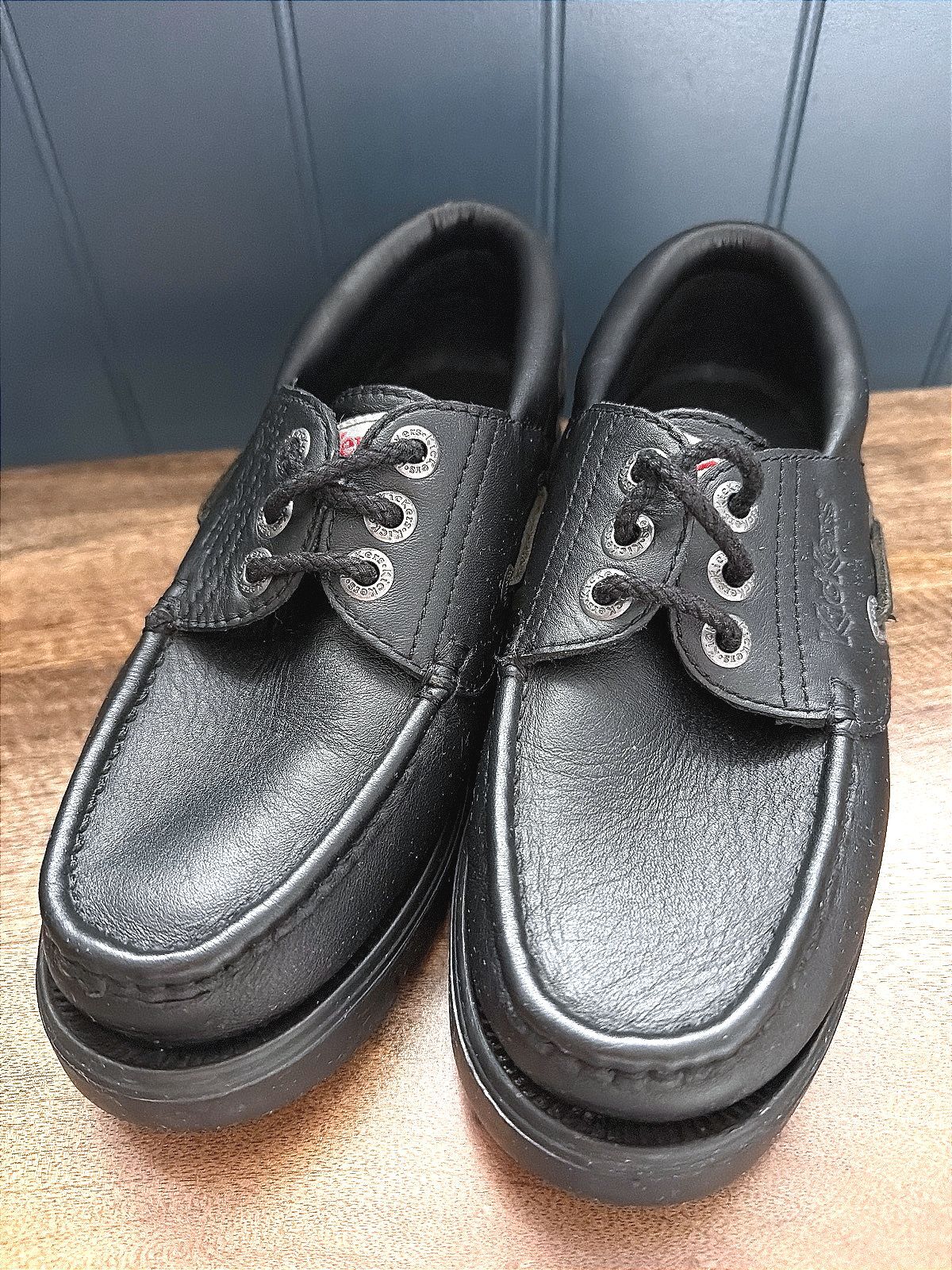 Women’s Kickers Chunky Sole Lace-up Shoes In Black - Uk7 - 3615