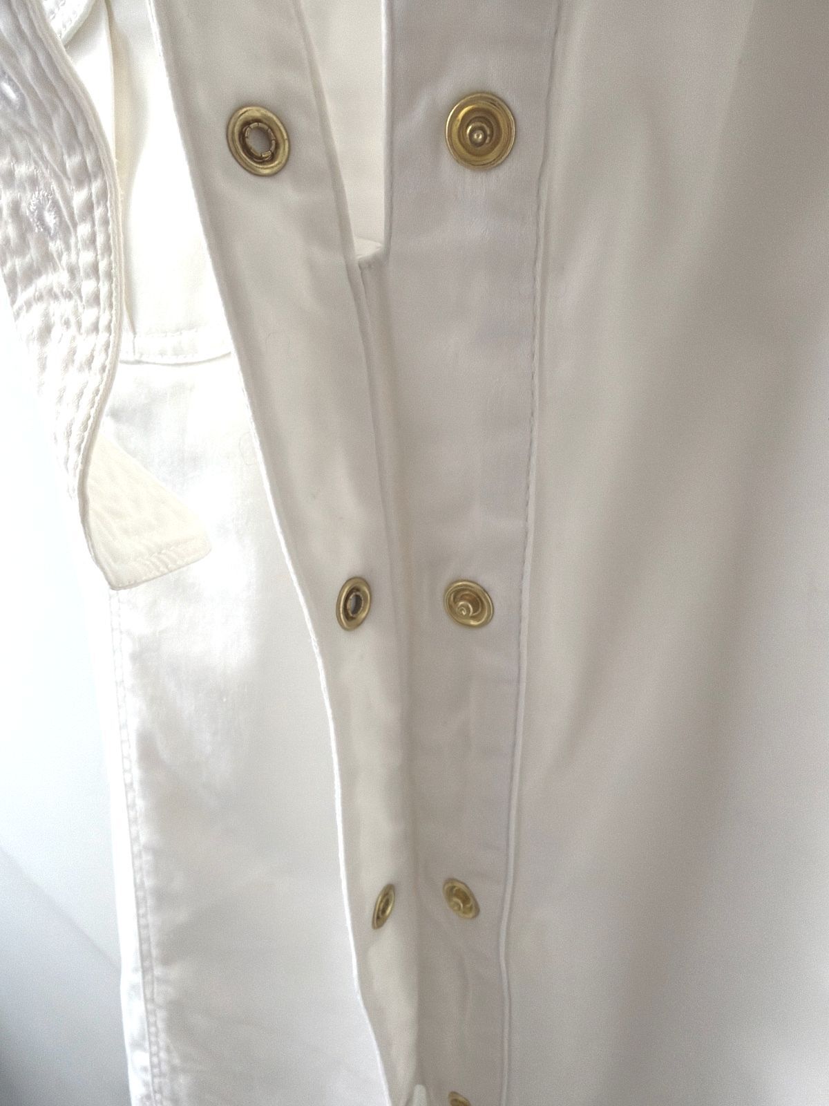 Women’s Calvin Klein Utility Belted Shirt Dress In Off White - Uk12 - 3634