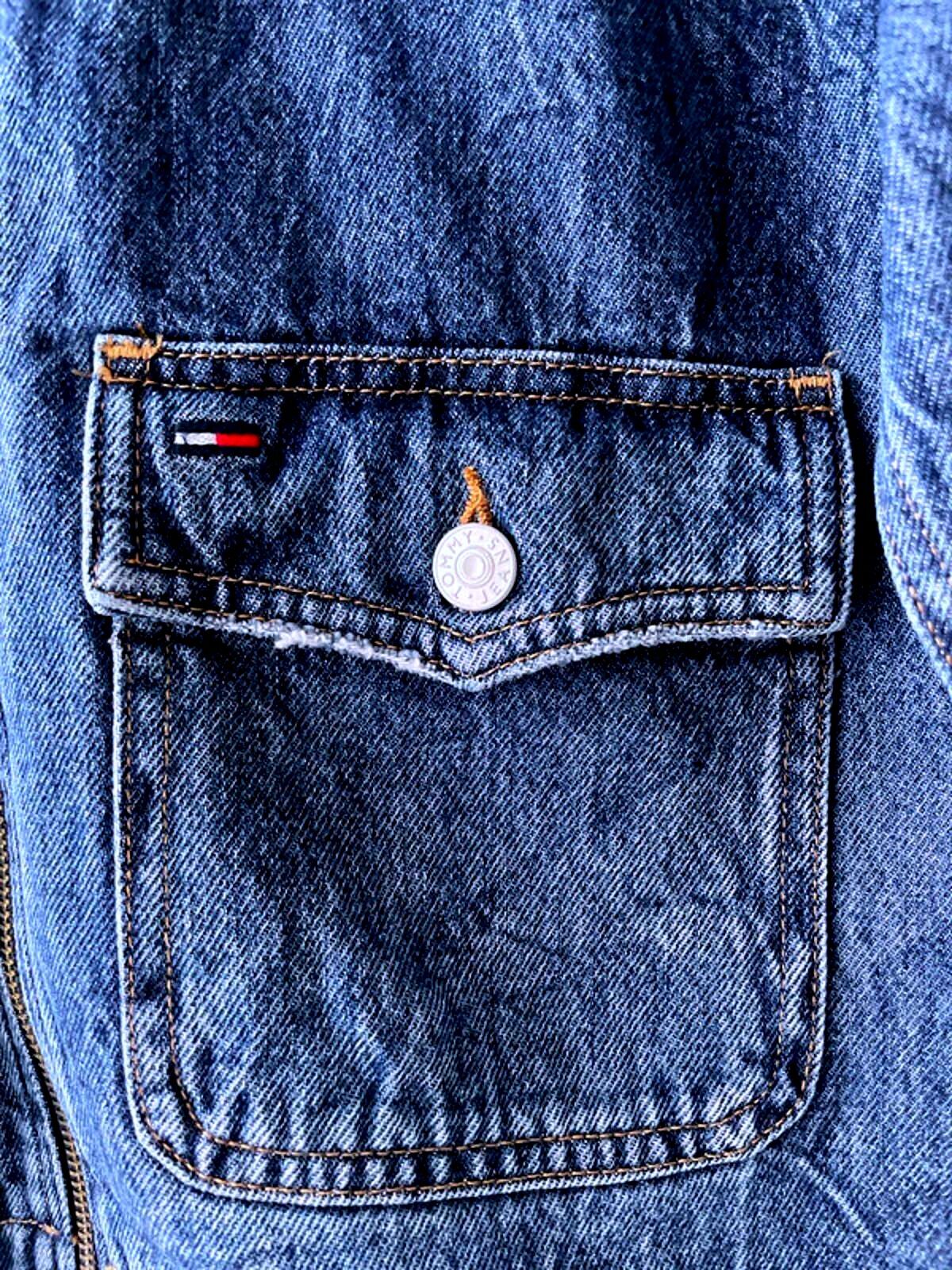 Women’s Tommy Hilfiger Embroidered Detail Denim Jacket In Navy - Small -2432