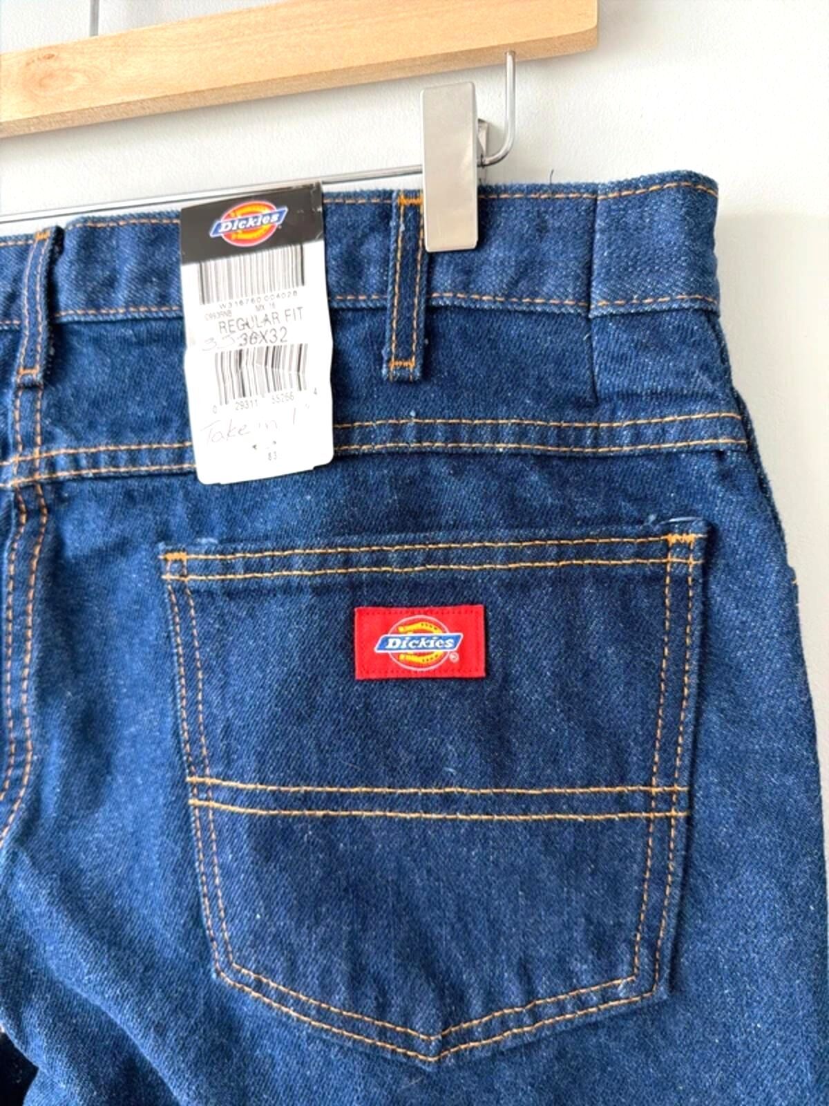 Men’s Dickies Baggy Fit Jeans In Navy Blue - W36/L32 - 3375