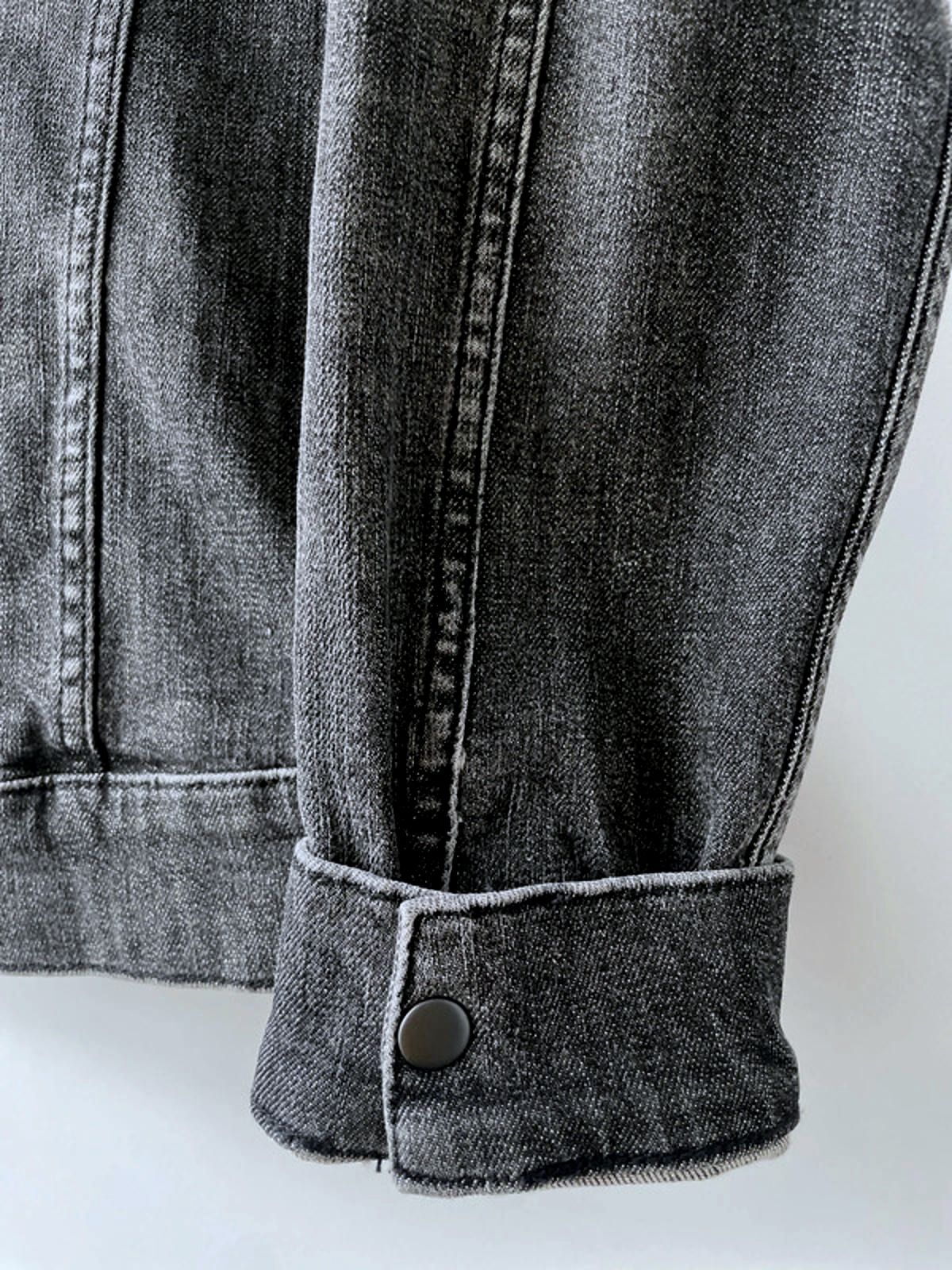 Men's Allsaints Denim Trucker Jacket Coat In Washed Black - Small - 2132