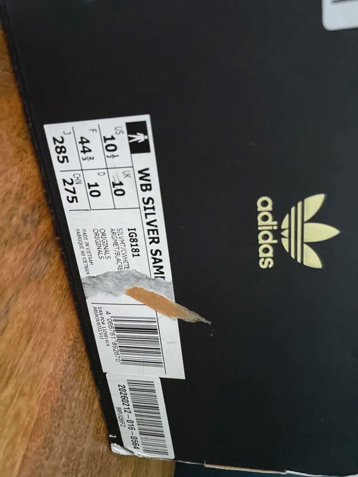 Men’s Adidas X Wales Bonner Samba Trainers In Silver (Certified) - UK10 - 2969