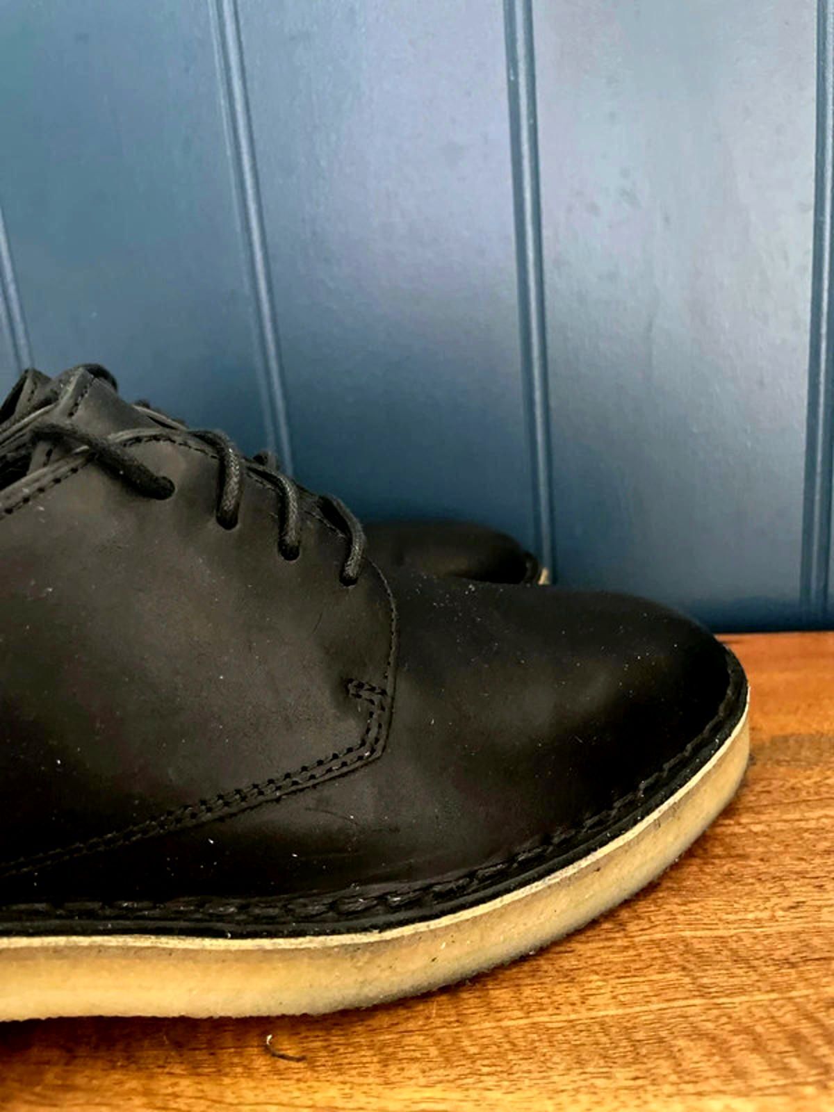 Women’s Clarks Originals Maru London Leather Lace-up Shoes In Black - UK6.5 -2320