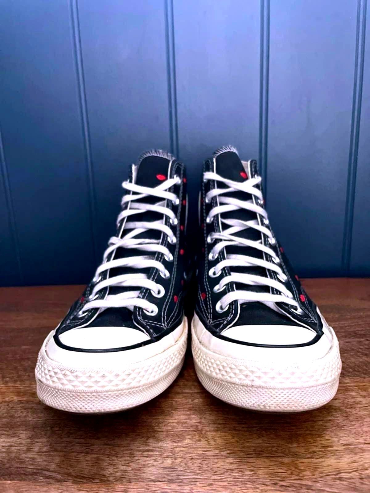 Women’s Converse Chuck 70 High Embroidered Lips Trainers In Black - UK7 - 2953
