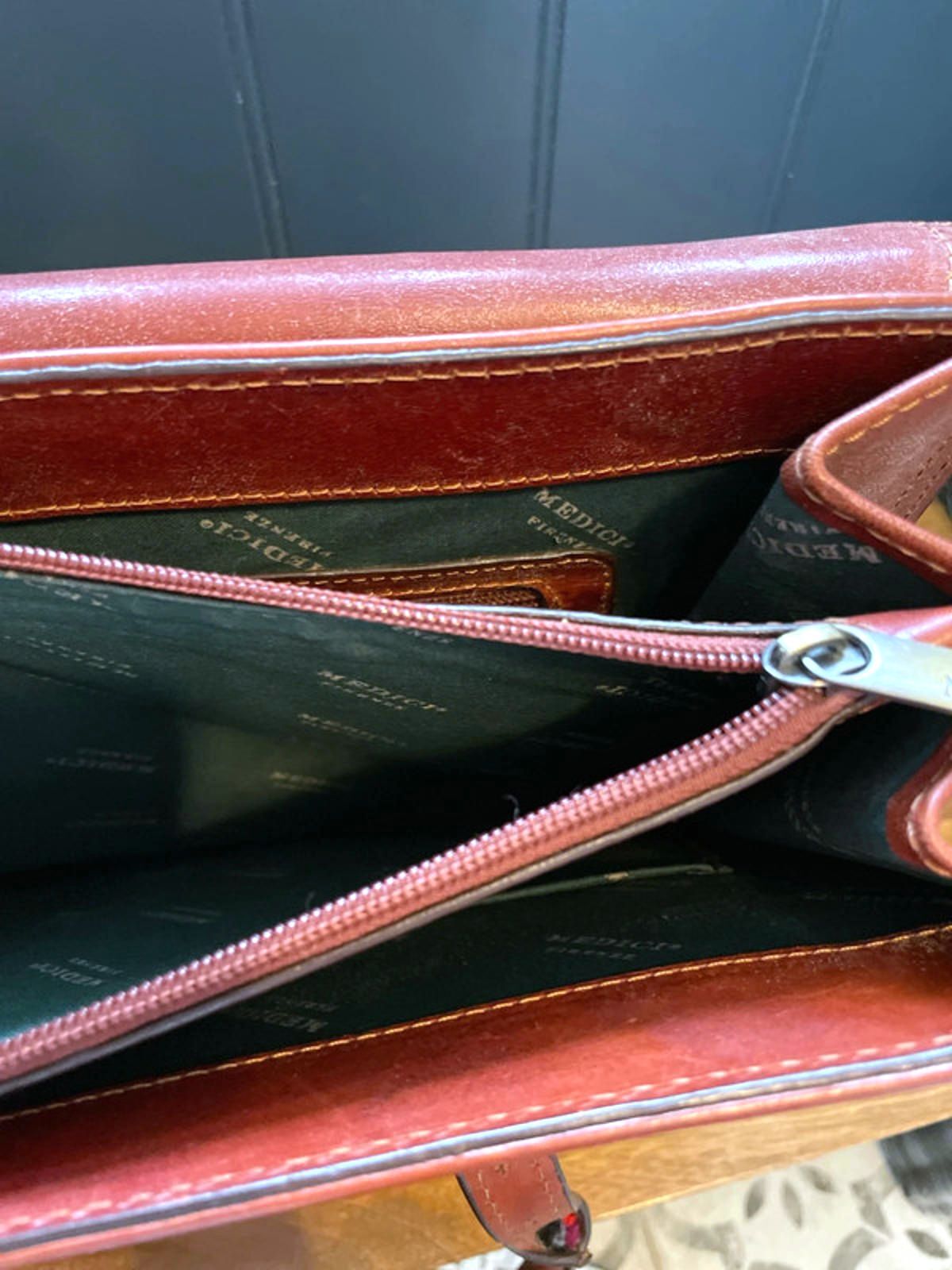 Unisex Medici Vintage Made In Italy Leather Bag Holdall In Brown - 2730