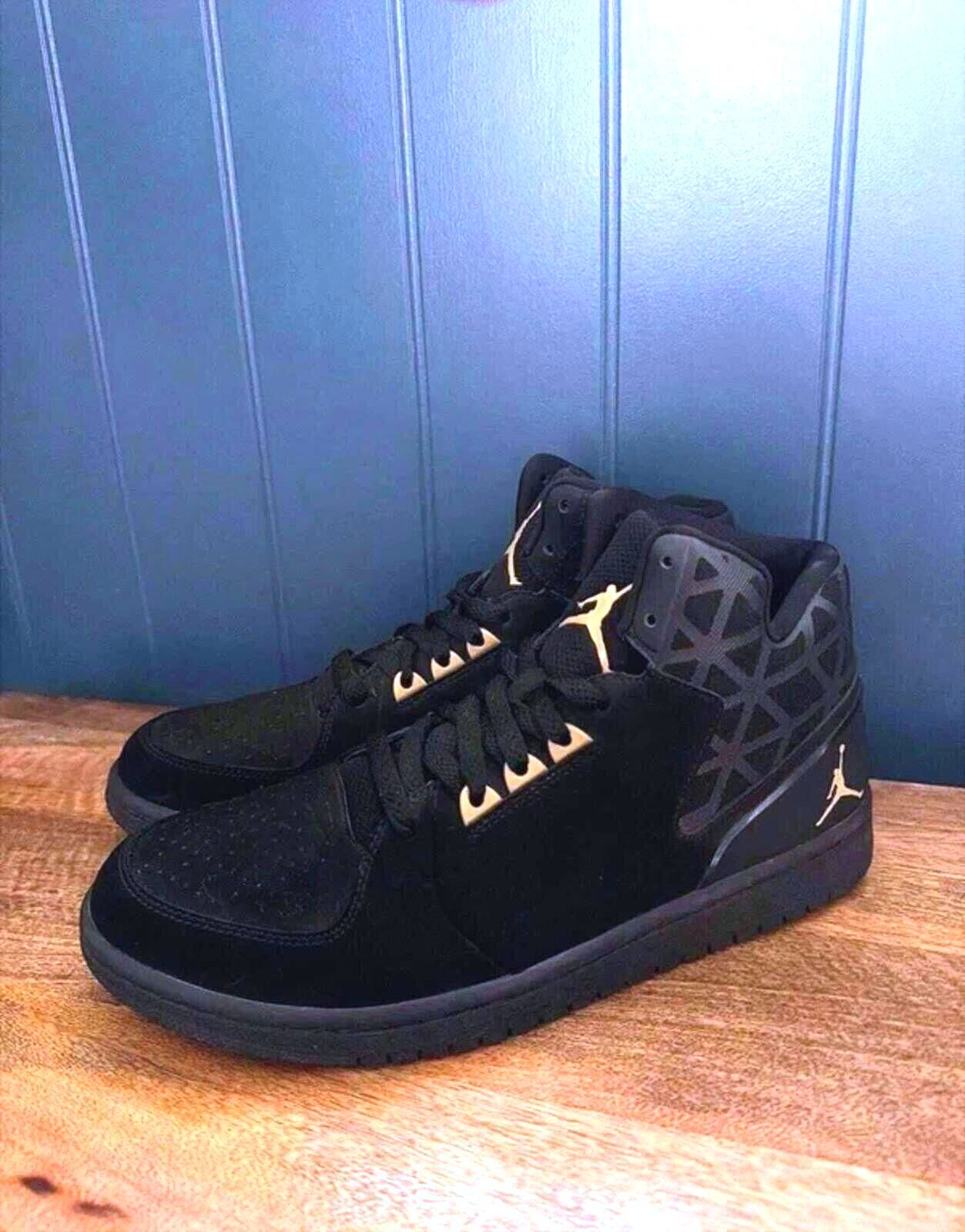 Men’s Nike Air Jordan 1 Flight 3 Basketball Trainers In Black - Uk9.5 - 3300
