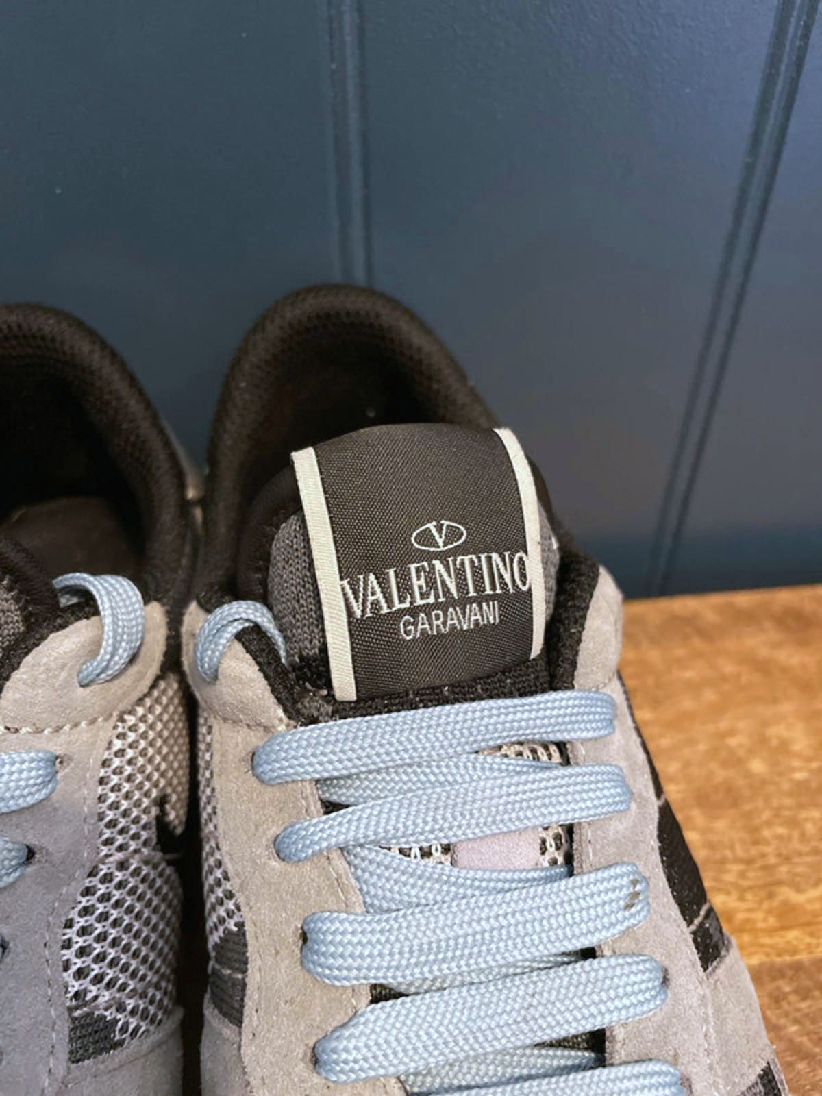 Women’s Valentino Garavani Camouflage Suede Trainers in Black/Grey - UK5 - 2656