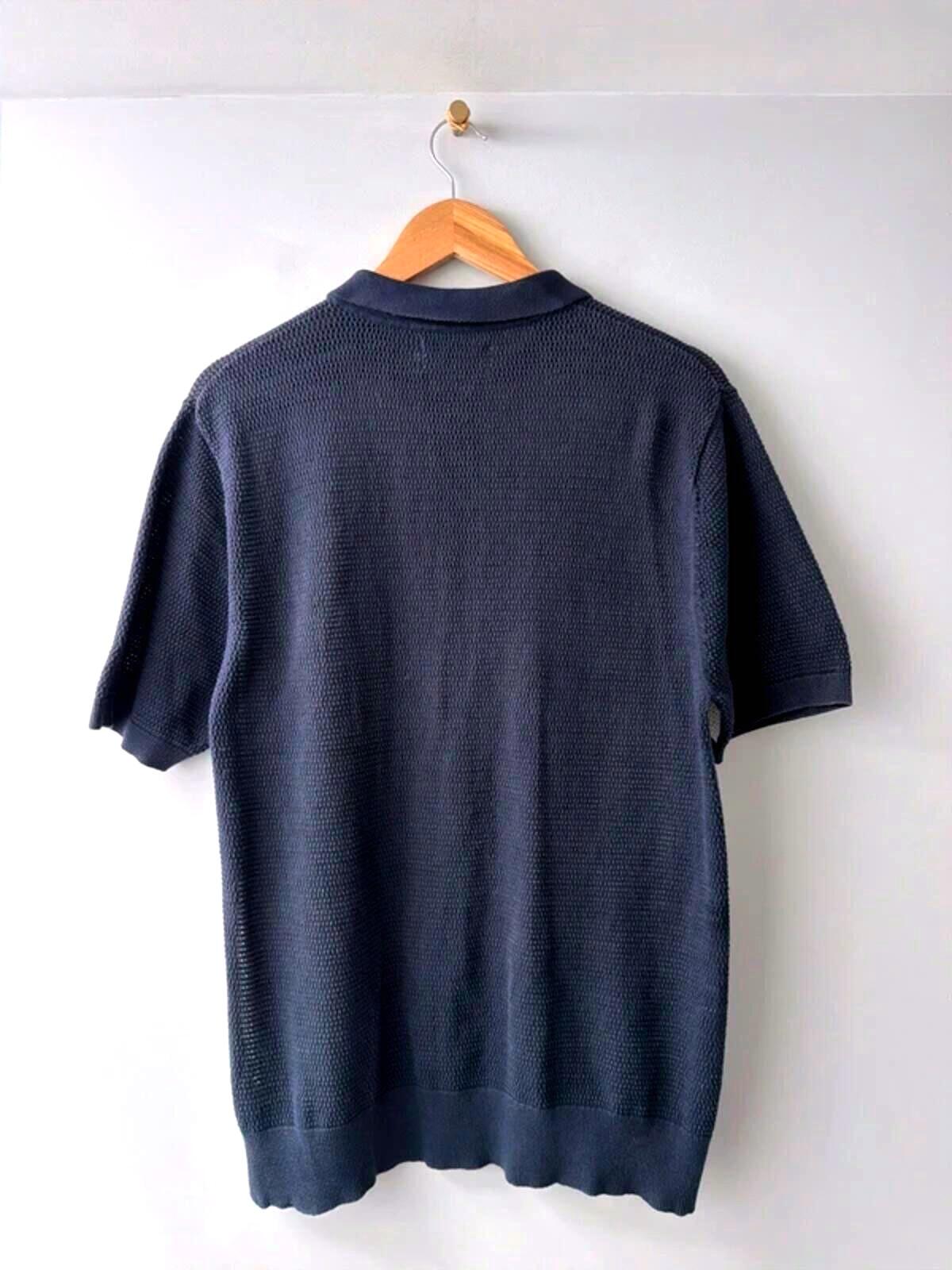 Men’s Palace Tex Knitted Polo Top In Navy - Large - 3397