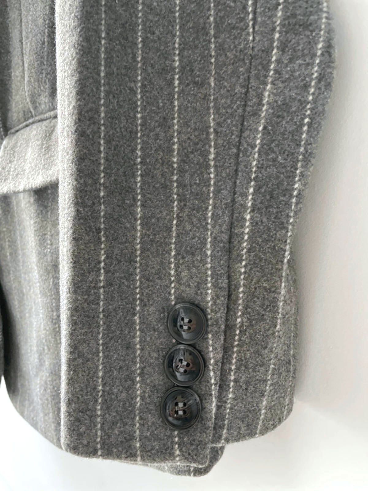 Women’s JDY Pine stripe 100% Wool Oversized Blazer Jacket In Grey - Small - 2331