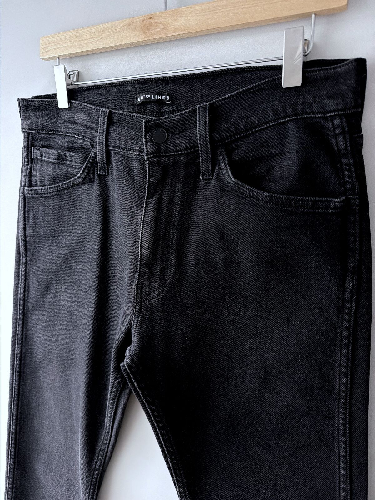 Men’s Levi's Premium Line 8 Slim Fit Jeans With Stretch In Black -W32/L30 - 3756
