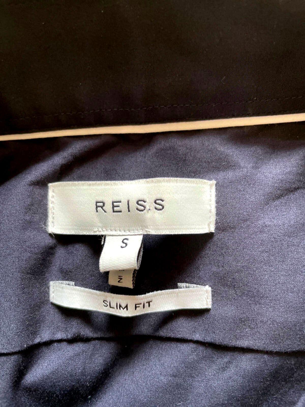 Men’s Reiss Kiana Premium Slim Fit Shirt In Navy - Small - 1811