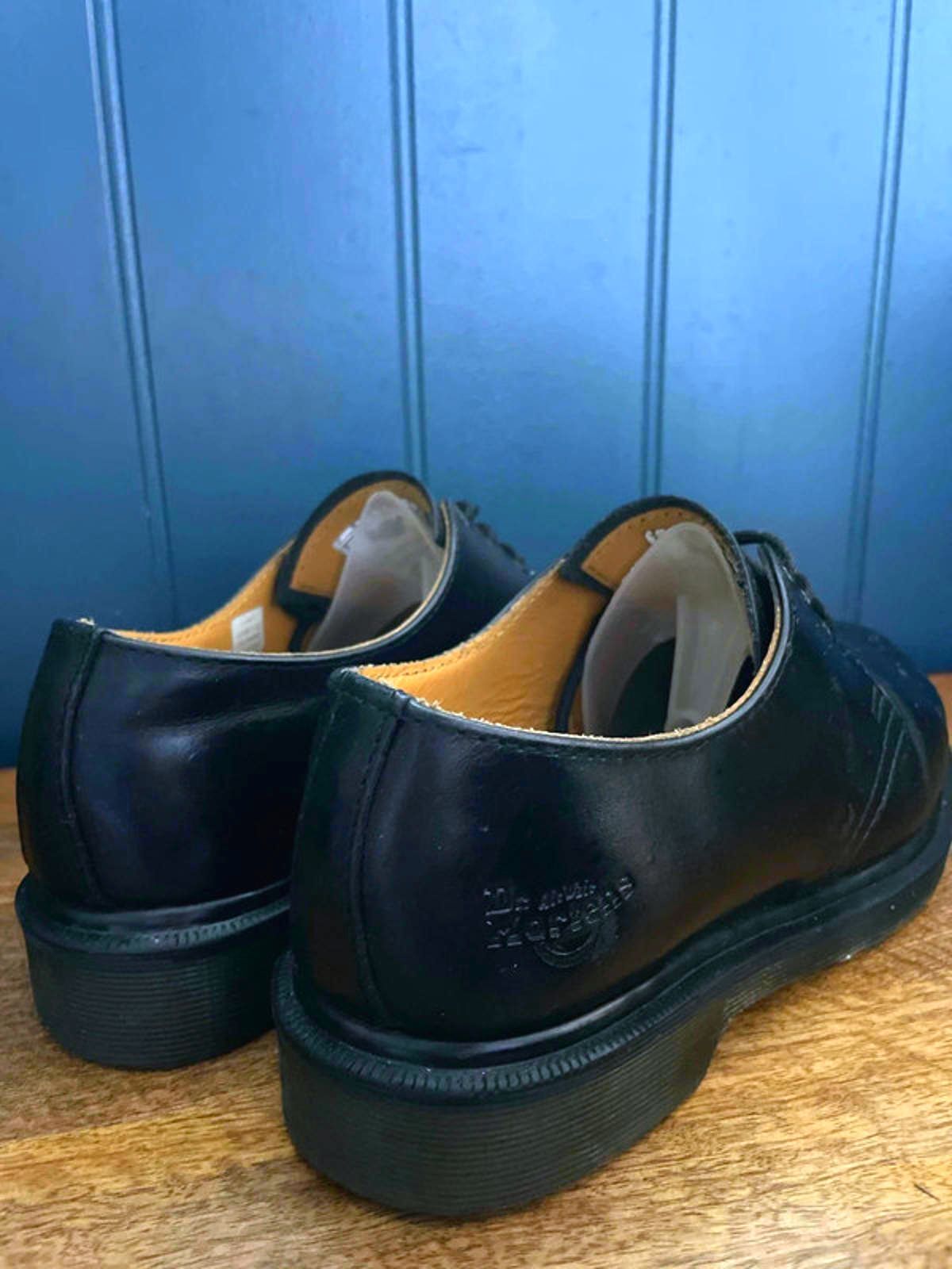 Women’s Dr Martens 1461 Premium Leather Chunky Sole Shoes In Black - UK5 - 2303