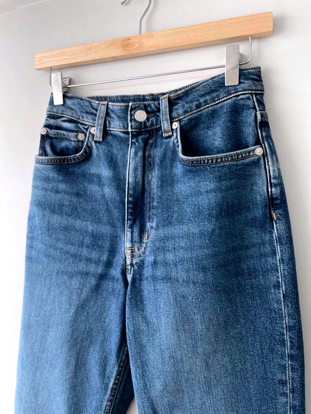 Women’s Arket High Waisted Bootcut Fit Jeans In Navy - W25/L32 - 2001