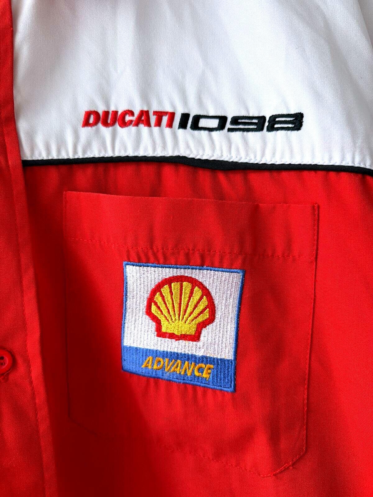 Mens Ducati Corse Red and White Racing Team Shirt - XLarge - 3523