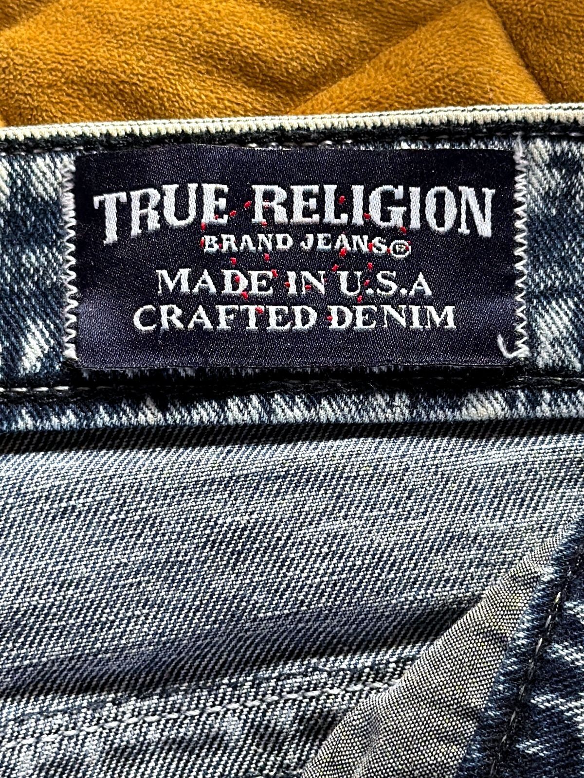 Men’s True Religion Made in U.S.A Stretch Slim Fit Jeans In Navy -W32/L29 - 3750
