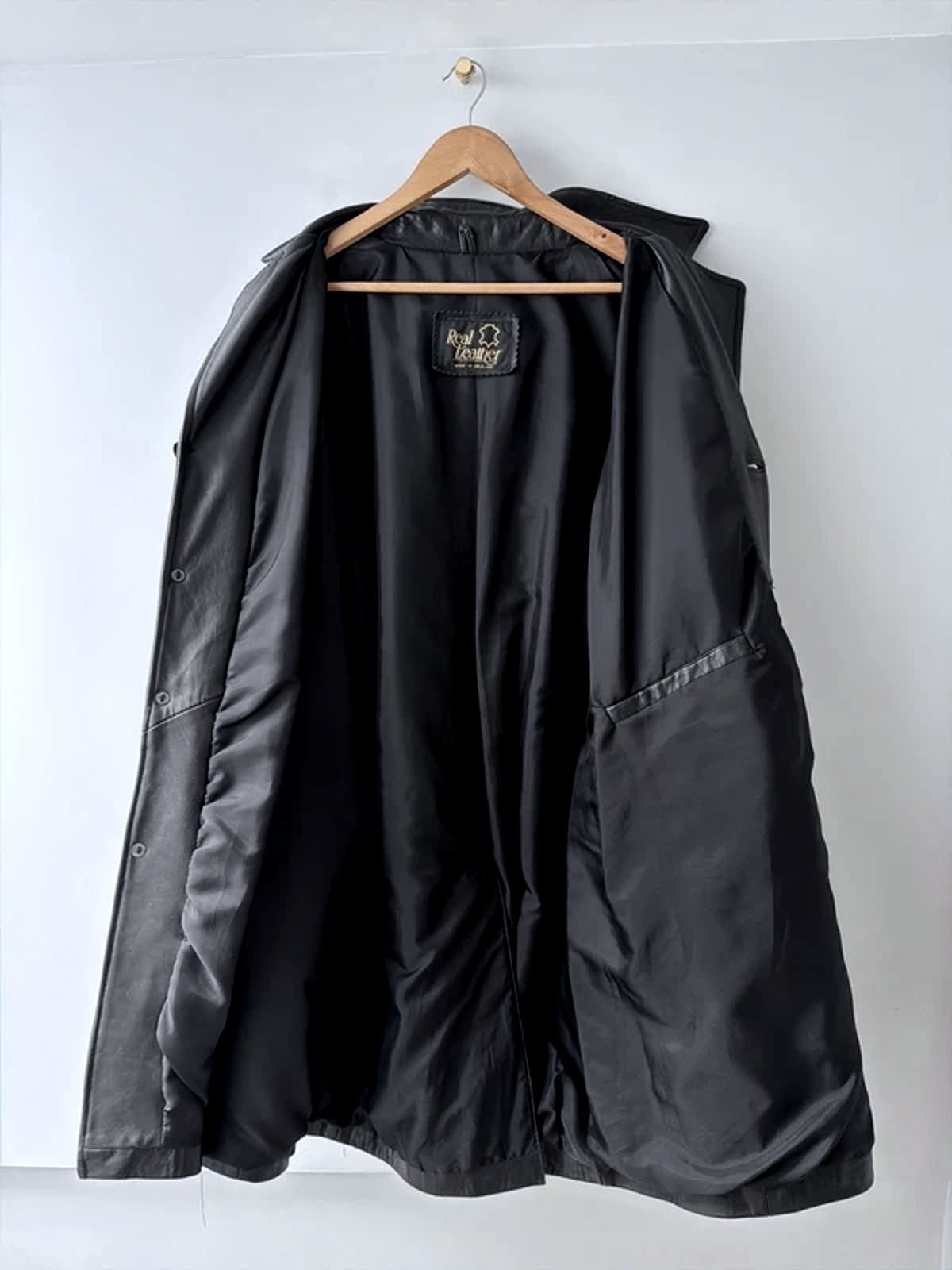 Men's Premium Leather Made In England Jacket Coat In Black  - XLarge - 3307