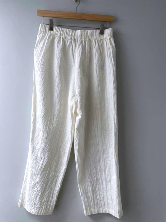 Women’s Mango Premium Linen Trousers Bottoms In Off White - W28/L26 - 1227