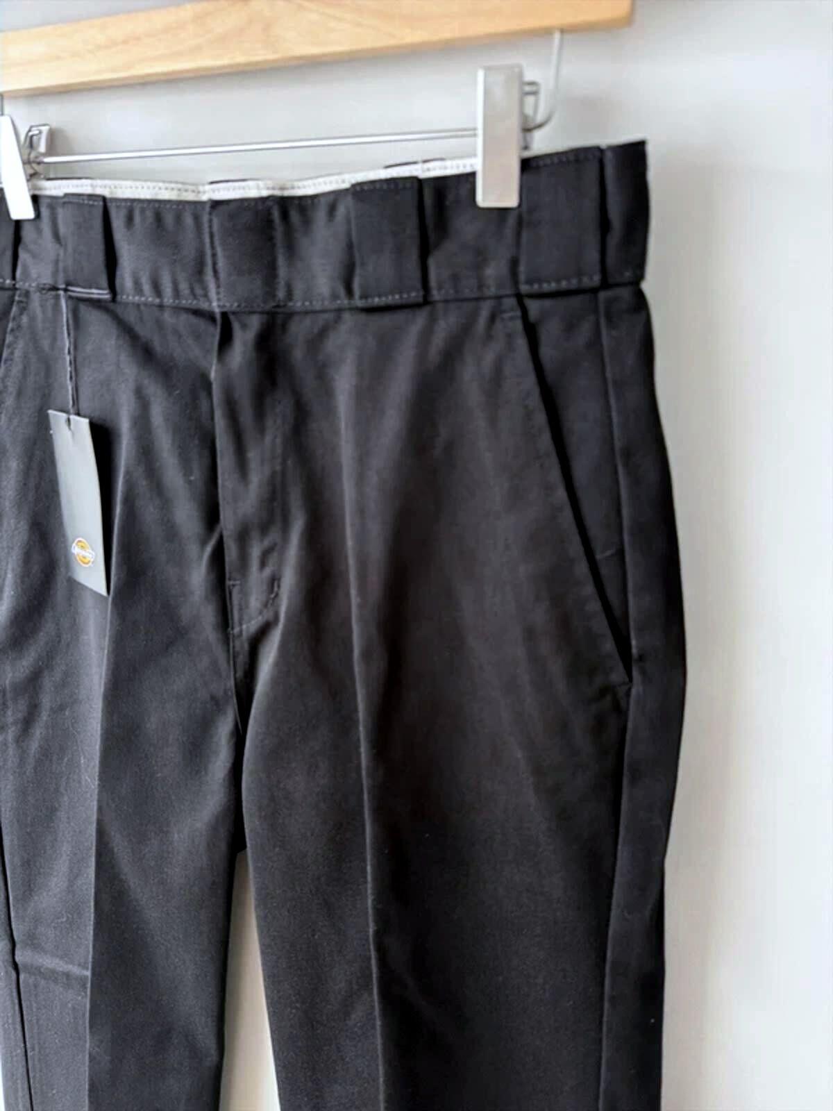 Women’s Dickies Elizaville Straight Leg Chino Trouser In Black - W28/L29 - 3377